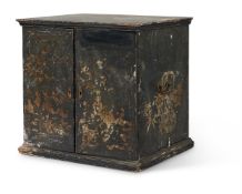 A JAPANNED COLLECTOR'S CABINET, LATE 18TH/EARLY 19TH CENTURY