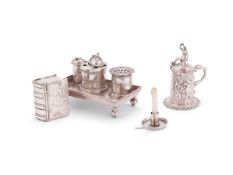 FOUR CONTINENTAL SILVER MINIATURES OR TOYS, VARIOUS DATES 18TH TO EARLY 20TH CENTURY
