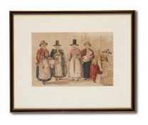 WELSH SCHOOL (19TH CENTURY), FIGURES IN TRADITIONAL COSTUME (2)