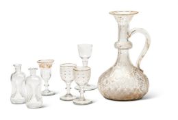 A MIXED GROUP OF GLASS, VARIOUS DATES, MOSTLY 19TH CENTURY