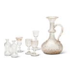 A MIXED GROUP OF GLASS, VARIOUS DATES, MOSTLY 19TH CENTURY