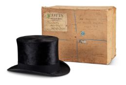 AN ANDRE'S SUPERFINE BLACK SILK TOP HAT, ANDRE & CO.