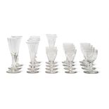 A GROUP OF ENGLISH DRINKING GLASSES, MOSTLY 19TH CENTURY