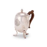 A BRITANNIA STANDARD SILVER OVIFORM HOT MILK JUG BY CRICHTON BROS (LIONEL ALFRED CRICHTON)