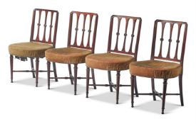A SET OF EIGHT GEORGE III MAHOGANY DINING CHAIRS, CIRCA 1810