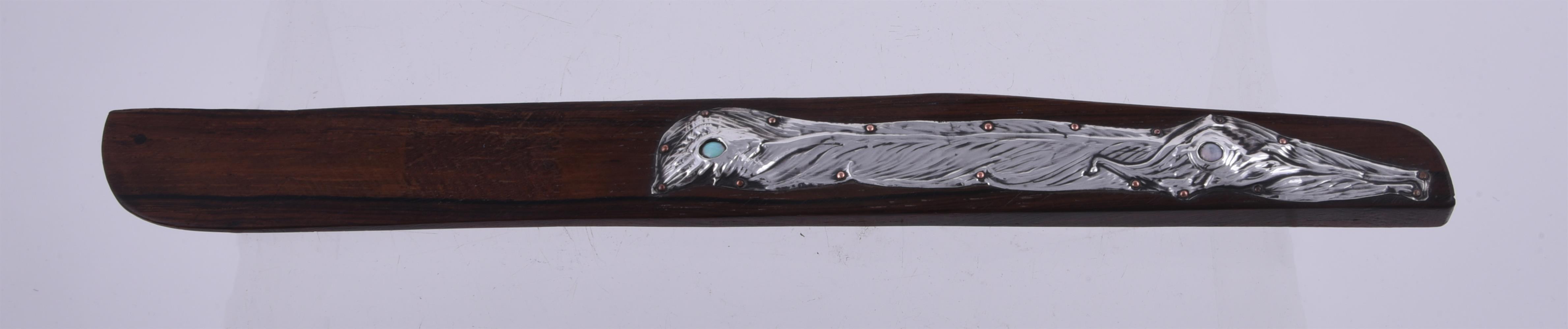 Y AN ARTS AND CRAFTS SILVER MOUNTED ROSEWOOD PAGE TURNER - Image 2 of 2