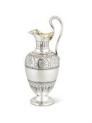 A VICTORIAN SILVER OVOID CREAM JUG BY EDWARD & JOHN BARNARD