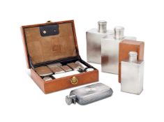 A FRENCH SILVER TRAVELLING TOILET SET BY GUSTAVE KELLER (KELLER FRERES)