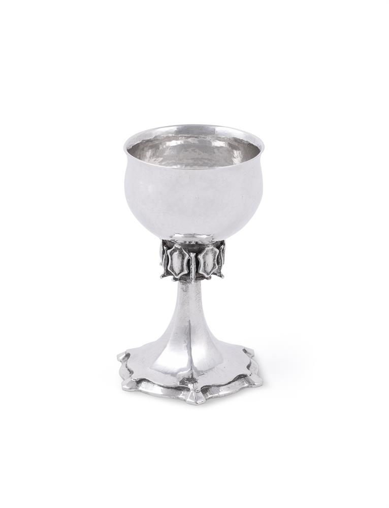 AN ARTS AND CRAFTS SILVER DIMINUTIVE GOBLET BY OMAR RAMSDEN