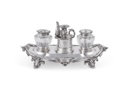 [QUEEN VICTORIA AND PRINCE ALBERT MARRIAGE INTEREST] AN EARLY VICTORIAN SHAPED OBLONG INKSTAND
