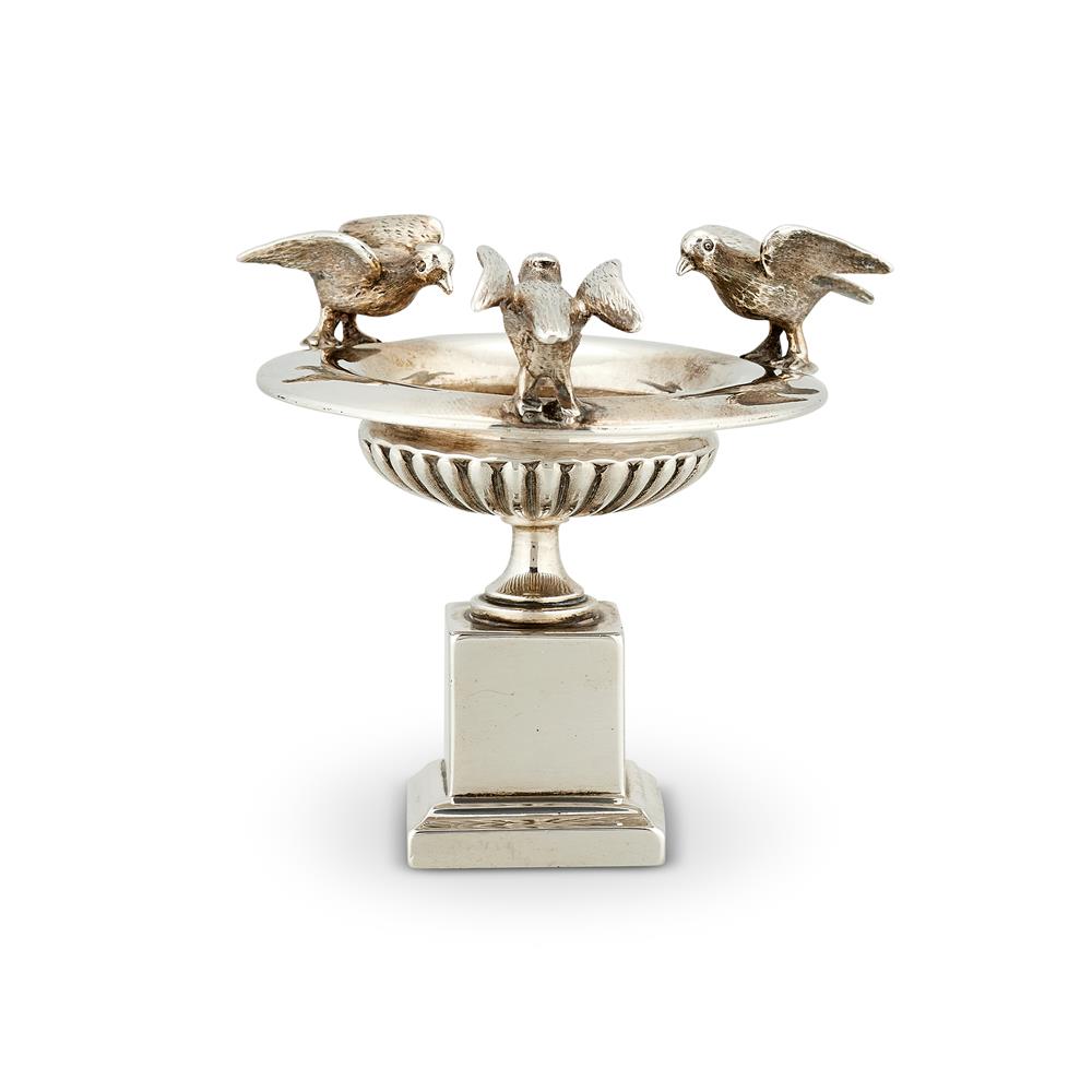 AN EARLY VICTORIAN SILVER MODEL AFTER THE CAPITOLINE DOVES OR DOVES OF PLINY