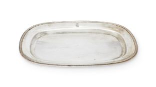 AN AUSTRIAN SILVER OBLONG MEAT PLATE BY JOSEF CARL KLINKOSCH