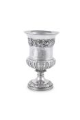 A GEORGE IV SILVER CAMPANA SHAPED GOBLET BY REBECCA EMES & EDWARD BARNARD I