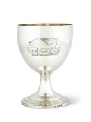 A GEORGE III SILVER PLAIN GOBLET BY SOLOMON HOUGHAM