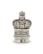 A LATE VICTORIAN SILVER NOVELTY PEPPERETTE BY ELLIS & CO