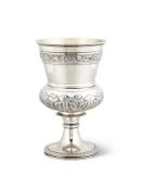 A GEORGE IV SILVER CAMPANA SHAPE GOBLET BY HYAM HYAMS