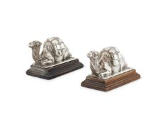 A PAIR OF EDWARDIAN SILVER NOVELTY BOXES BY CARRINGTON & CO. (JOHN BODMAN CARRINGTON)