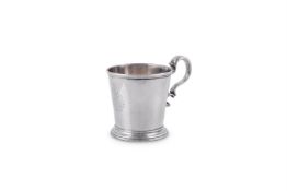 A WILLIAM IV SILVER TAPERED CHRISTENING MUG BY PAUL STORR