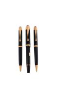 MONTBLANC, WRITERS EDITION, VOLTAIRE, A LIMITED EDITION THREE PIECE SET