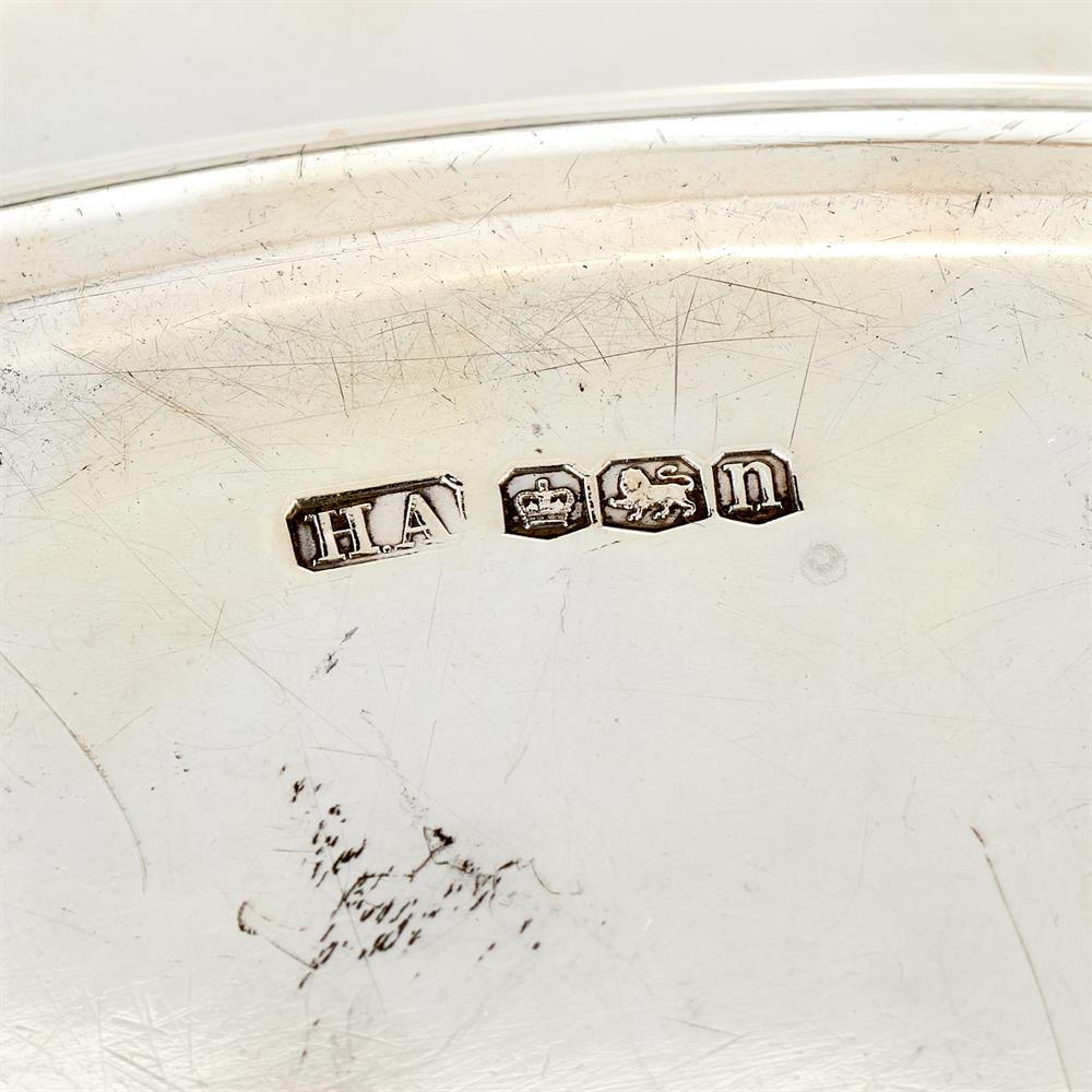 A PAIR OF SILVER OVAL PLATTERS BY ATKIN BROTHERS - Image 2 of 2