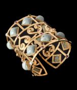 A FRENCH GEM SET CUFF BRACELET