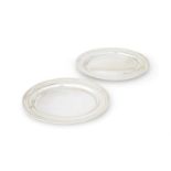 A PAIR OF SILVER OVAL PLATTERS BY ATKIN BROTHERS