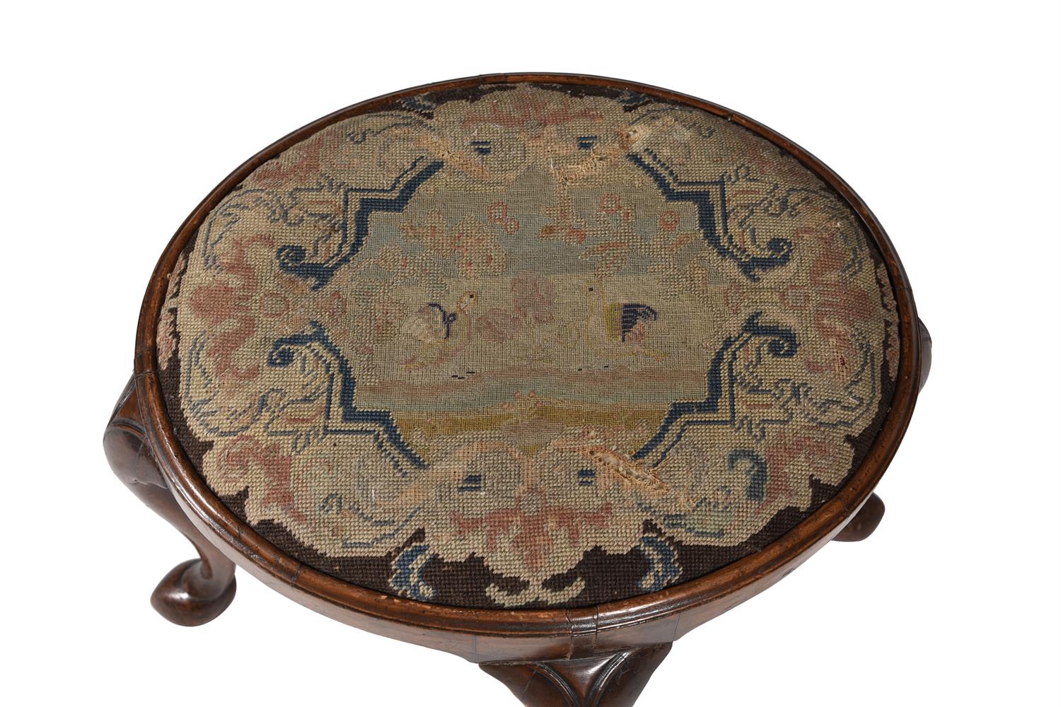 A WALNUT OVAL STOOL, IN QUEEN ANNE STYLE - Image 4 of 4