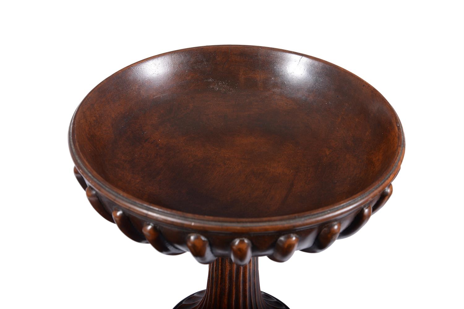 A MAHOGANY TWO TIER TAZZAE CENTREPIECE IN 19TH CENTURY STYLE - Image 4 of 7