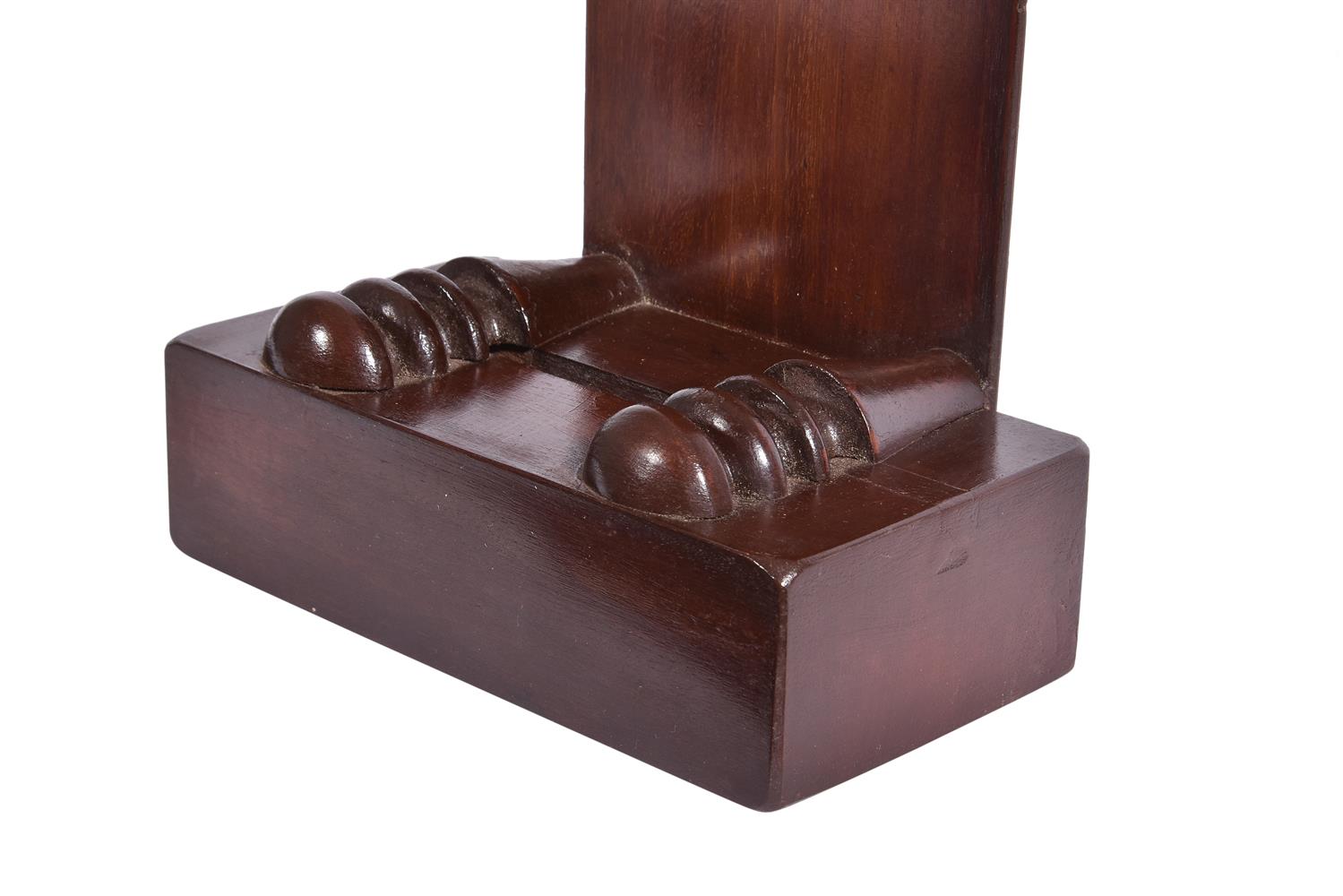 A PAIR OF GEORGE IV MAHOGANY PLATE STANDS, IN THE MANNER OF GILLOWS, CIRCA 1825 - Image 2 of 3