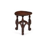 A CHARLES II OAK STOOL, CIRCA 1680