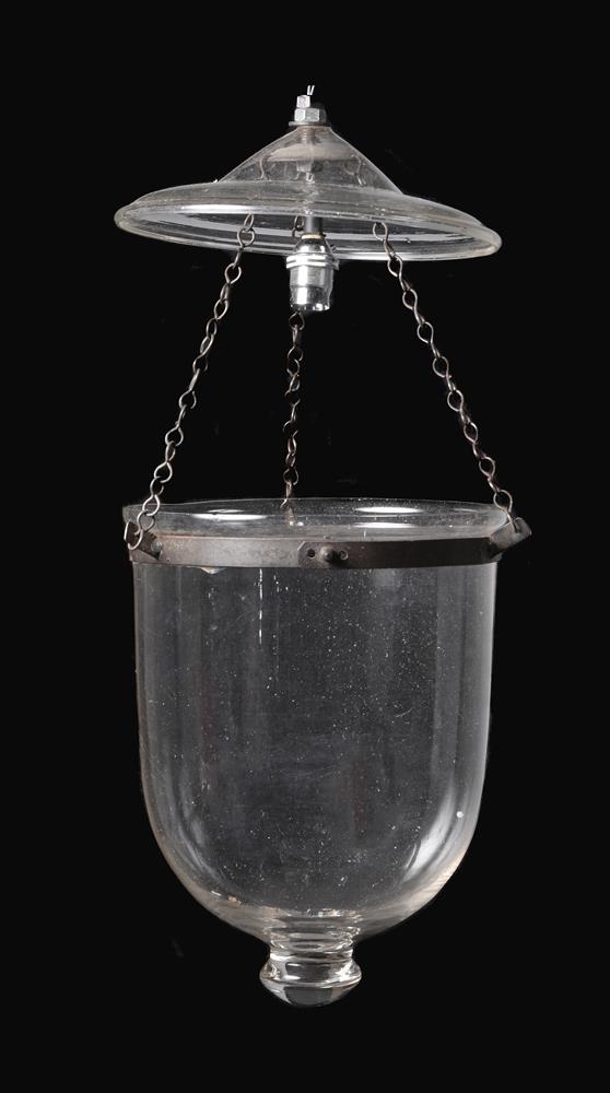 A GLASS STORM LANTERN IN REGENCY STYLE