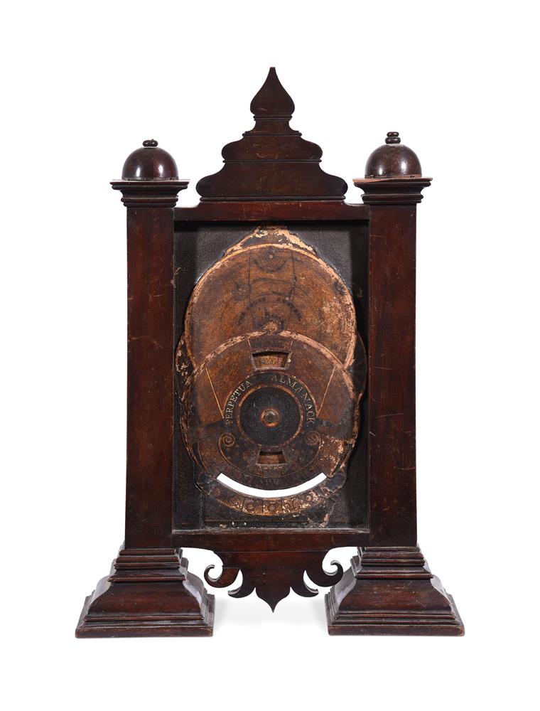 A RARE GEORGE II MAHOGANY FRAMED PERPETUAL CALENDAR OR ALMANAC, MID 18TH CENTURY AND LATER - Image 2 of 5