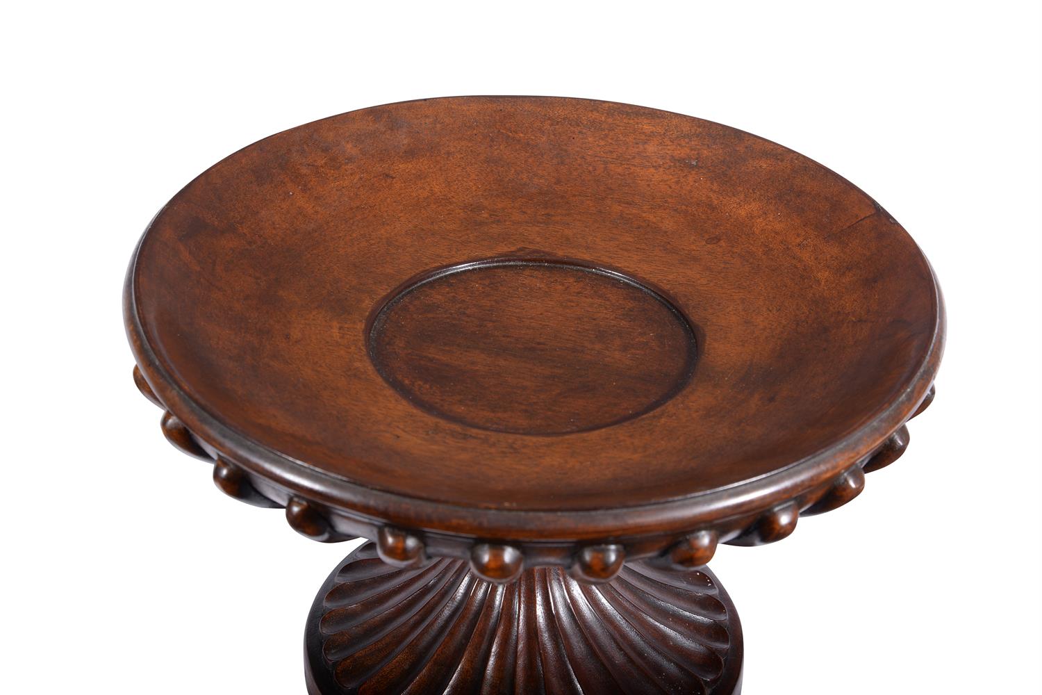 A MAHOGANY TWO TIER TAZZAE CENTREPIECE IN 19TH CENTURY STYLE - Image 5 of 7