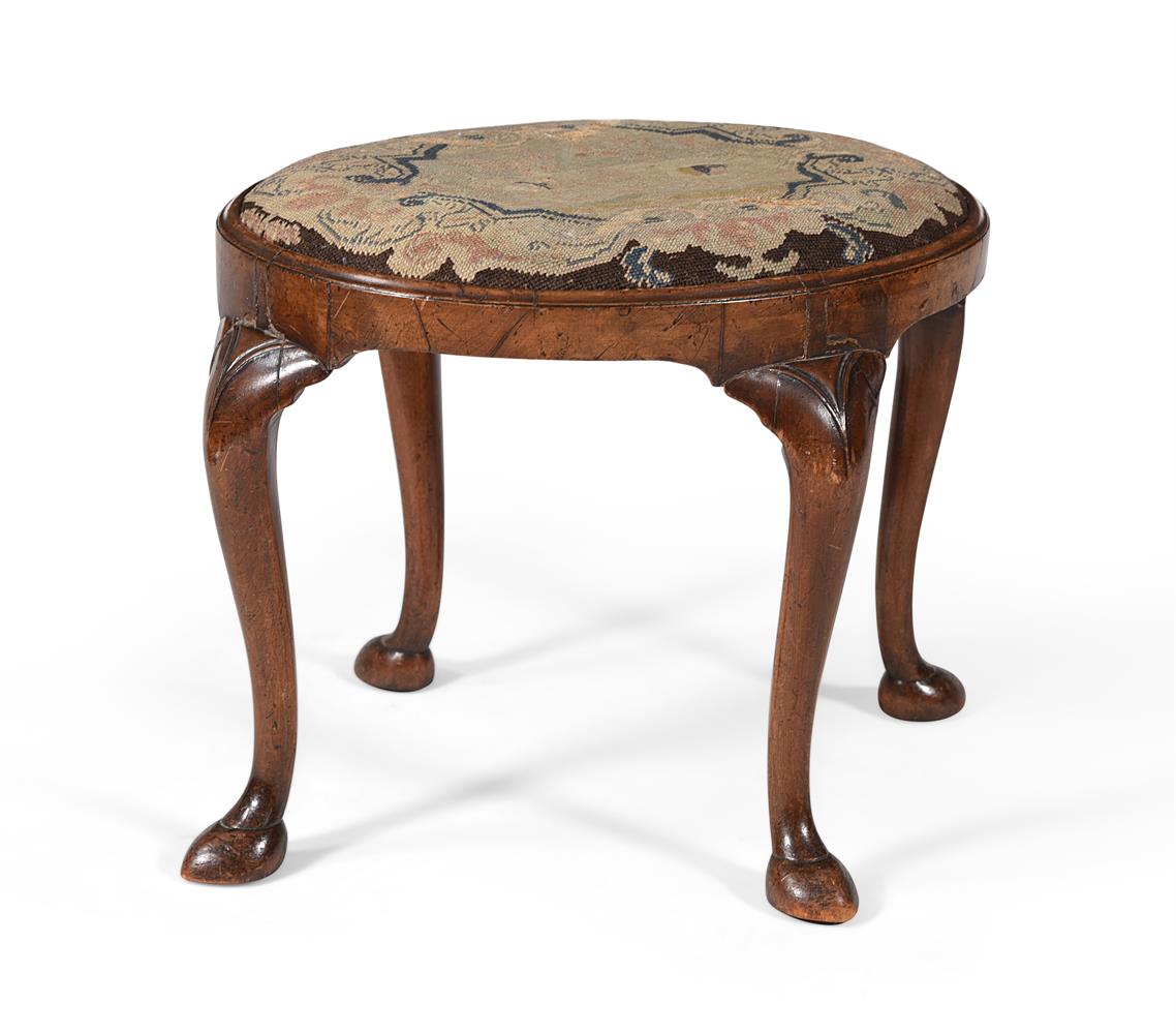 A WALNUT OVAL STOOL, IN QUEEN ANNE STYLE - Image 2 of 4