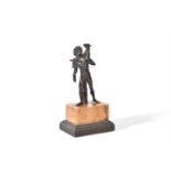 AFTER THE ANTIQUE, A BRONZE MODEL OF A YOUTH CARRYING A GOAT, LATE 18TH/EARLY 19TH CENTURY
