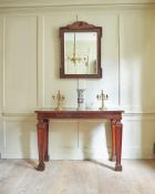 A GEORGE II WALNUT WALL MIRROR IN THE MANNER OF WILLIAM KENT, CIRCA 1740