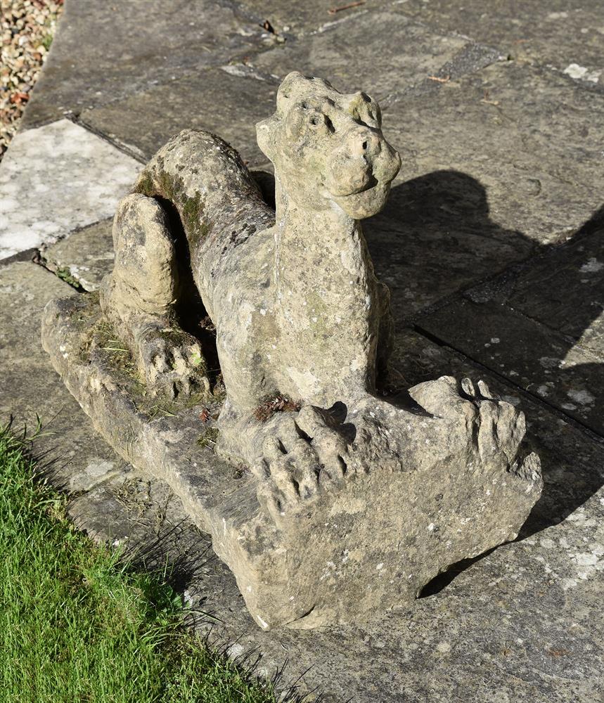 A CARVED STONE GRIFFIN, 18TH CENTURY - Image 3 of 3