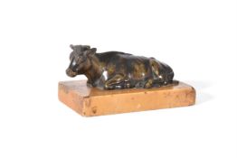 AFTER THE ANTIQUE, A BRONZE MODEL OF A BULL, 18TH OR EARLY 19TH CENTURY
