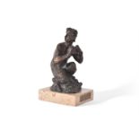 λ KARIN JONZEN (BRITISH 1914-1998), A BRONZE FIGURE OF 'PAN'