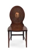 A GEORGE III MAHOGANY HALL CHAIR, AFTER A DESIGN BY INCE & MAYHEW, CIRCA 1780