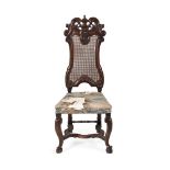 A WILLIAM & MARY CARVED WALNUT SIDE CHAIR IN THE MANNER OF DANIEL MAROT, CIRCA 1690