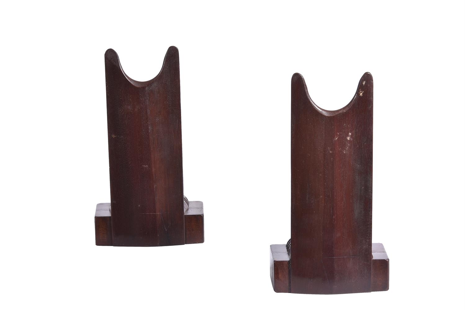 A PAIR OF GEORGE IV MAHOGANY PLATE STANDS, IN THE MANNER OF GILLOWS, CIRCA 1825 - Image 3 of 3