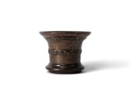A LARGE ENGLISH BRONZE MORTAR, ATTRIBUTABLE TO THE WHITECHAPEL FOUNDRY, MID 17TH CENTURY