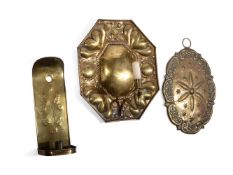 LIGHTING TO INCLUDE;A BRASS WALL SCONCE, 17TH CENTURY