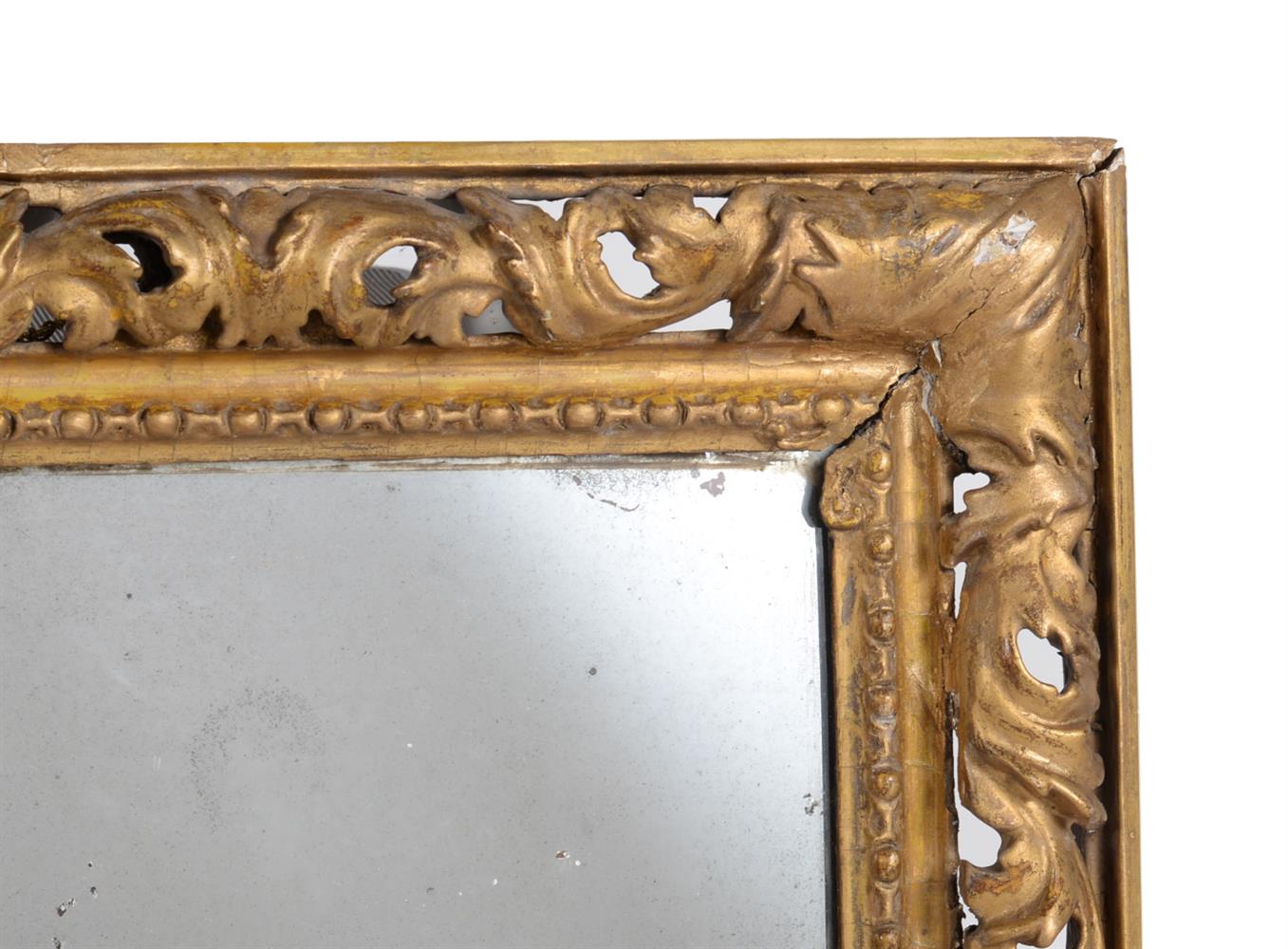 A CARVED AND PIERCED GILTWOOD WALL MIRROR, LATE 17TH OR EARLY 18TH CENTURY - Image 2 of 3