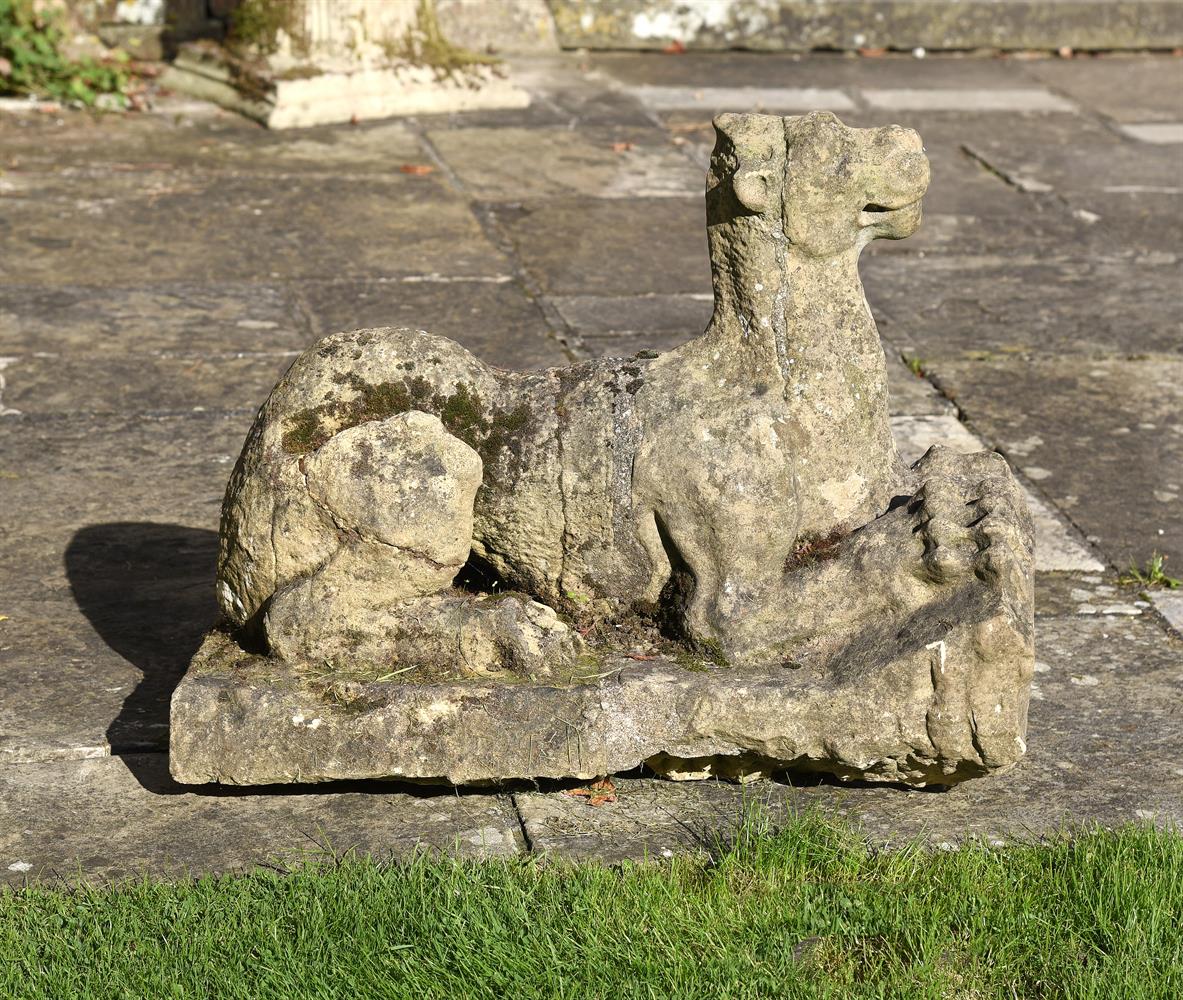 A CARVED STONE GRIFFIN, 18TH CENTURY