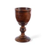 A TREEN GOBLET, FIRST HALF 18TH CENTURY