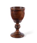 A TREEN GOBLET, FIRST HALF 18TH CENTURY