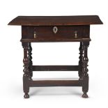 A WILLIAM III OAK SIDE TABLE, CIRCA 1700