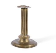 A BRASS 'LATTEN CLUSTER COLUMN' CANDLESTICK OF UNUSUAL CRUCIFORM SECTION, LATE 17TH CENTURY